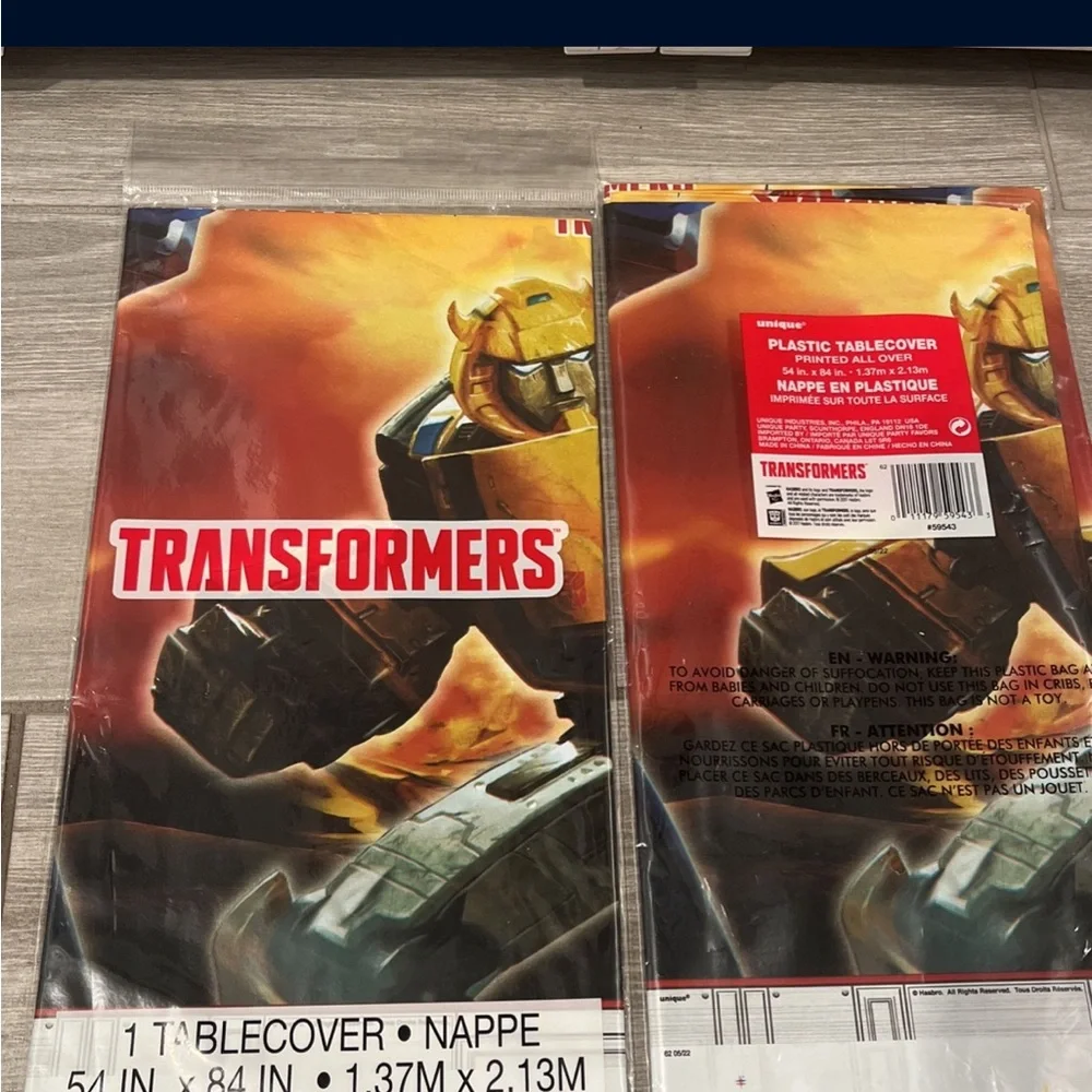 Transformers Plastic Tablecover